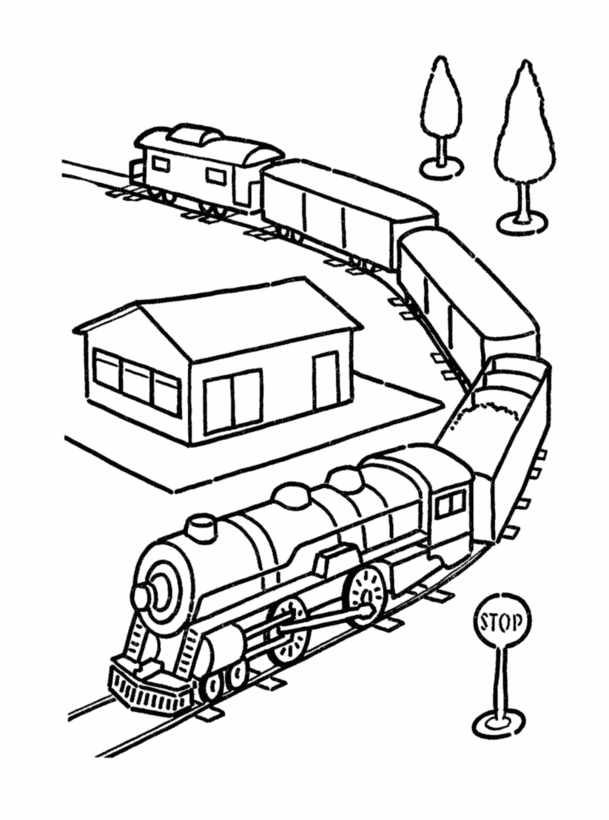 Plansa de colorat cu Polar Express 8 11
